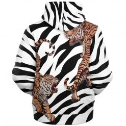 Subliminator Yin Yang Tiger Fleece Zip Hoodie Hoodies
