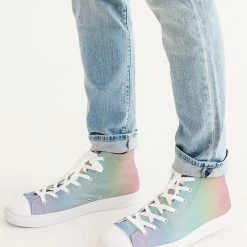Harlow & Lloyd Shoes Soft Rainbow Men's Hightop Canvas Shoe