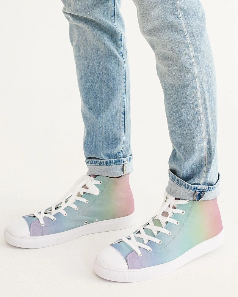 Harlow & Lloyd Shoes Soft Rainbow Men's Hightop Canvas Shoe 4 Harlow & Lloyd Shoes Soft Rainbow Men's Hightop Canvas Shoe