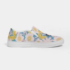 Harlow & Lloyd Blue Frisky Floral Women's Slip-On Canvas Shoe Shoes