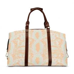 Harlow & LLoyd Green & Orange Snake Weekend Travel Bag
