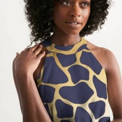 Harlow & Lloyd Regal Giraffe Women's Halter Dress