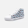 Harlow & Lloyd Dachshund Blue High Top Unisex Canvas Shoes 1 Harlow & Lloyd Dachshund Blue High Top Unisex Canvas Shoes