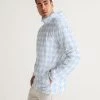 Harlow & Lloyd Jackets Baby Blue Large Houndstooth Men's Hooded Windbreaker Jacket 1 Harlow & Lloyd Jackets Baby Blue Large Houndstooth Men's Hooded Windbreaker Jacket