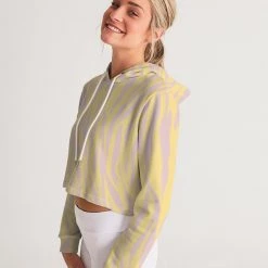 Harlow & Lloyd Dust Storm Zebra Women's Cropped Hoodie Hoodies