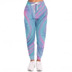 Subliminator Marshmallow Marbled Unisex Fleece Joggers