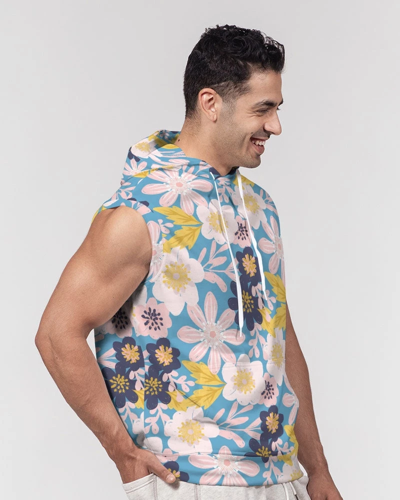 Harlow & Lloyd Hoodies Blue Frisky Floral Men's Premium Heavyweight Sleeveless Hoodie 7 Harlow & Lloyd Hoodies Blue Frisky Floral Men's Premium Heavyweight Sleeveless Hoodie