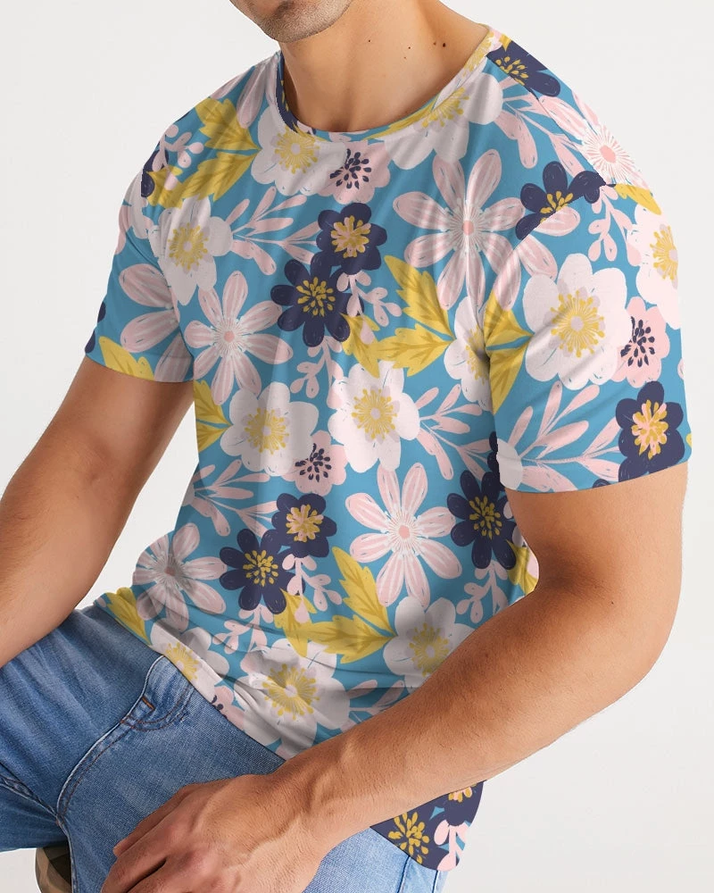 Harlow & Lloyd Blue Frisky Floral Men's Tee 7 Harlow & Lloyd Blue Frisky Floral Men's Tee
