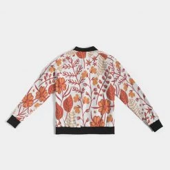 Harlow & Lloyd Orange Retro Garden Women's Bomber Jacket Jackets