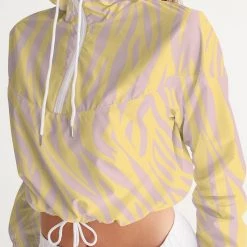 Harlow & Lloyd Jackets Dust Storm Zebra Women's Cropped Windbreaker Jacket 13 Harlow & Lloyd Jackets Dust Storm Zebra Women's Cropped Windbreaker Jacket