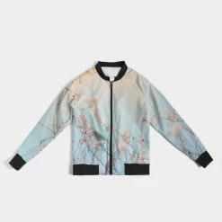 Harlow & Lloyd Cherry Blossoms With Bird Women's Bomber Jacket