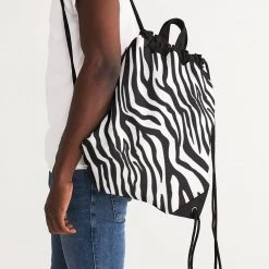Harlow & Lloyd Zebra Print Canvas Drawstring Bag Bags 11 Harlow & Lloyd Zebra Print Canvas Drawstring Bag Bags