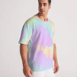 Harlow & Lloyd T Shirts & Tanks Lilac Mint Tie Dye Men's Premium Heavyweight Tee