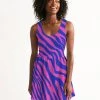 Harlow & Lloyd Electric Zebra Women's Scoop Neck Skater Dress