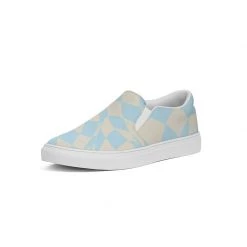Harlow & Lloyd Blue & Vanilla Ripple Check Men's Slip On Canvas Shoe Shoes 17 Harlow & Lloyd Blue & Vanilla Ripple Check Men's Slip On Canvas Shoe Shoes