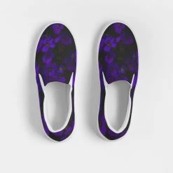 Harlow & Lloyd Midnight Purple Floral Women's Slip-On Canvas Shoe