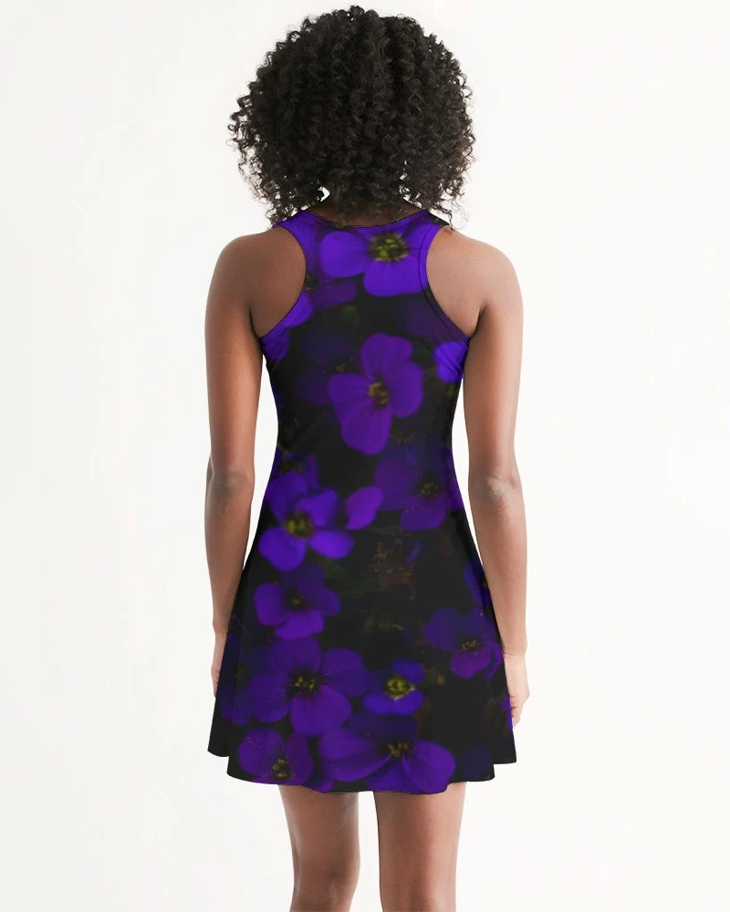 Harlow & Lloyd Midnight Purple Flower Women's Racerback Dress 7 Harlow & Lloyd Midnight Purple Flower Women's Racerback Dress