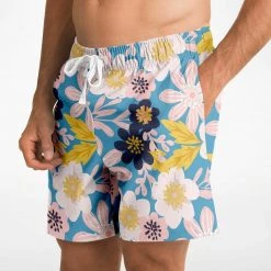 Subliminator Blue Frisky Floral Fleece Shorts 14 Subliminator Blue Frisky Floral Fleece Shorts