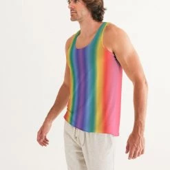 Harlow & Lloyd Rainbow Vertical Stripe Tank T Shirts & Tanks