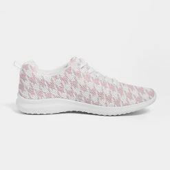 Harlow & Lloyd Pale Pink Large Houndstooth Women's Athletic Shoe Shoes