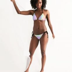 Harlow & Lloyd Lilac Mint Tie Dye Women's Triangle String Bikini