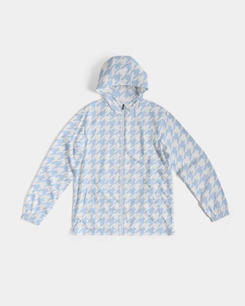 Harlow & Lloyd Jackets Baby Blue Large Houndstooth Men's Hooded Windbreaker Jacket 9 Harlow & Lloyd Jackets Baby Blue Large Houndstooth Men's Hooded Windbreaker Jacket