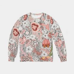 Harlow & Lloyd Blood Orange Floral French Terry Pullover Sweatshirt Sweatshirts & Pullovers
