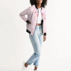 Harlow & Lloyd Pink Cherry Blossom Women's Bomber Jacket Jackets