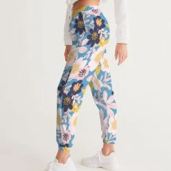Harlow & Lloyd Blue Frisky Floral Lightweight Women's Track Pants