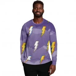 Subliminator Sweatshirts & Pullovers Lightning Bolt Unisex Fleece Sweatshirt
