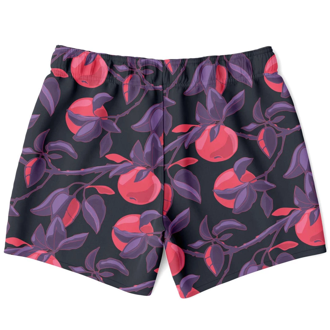 Subliminator Men Fruit Tree Swim Shorts In Red/Charcoal 4 Subliminator Men Fruit Tree Swim Shorts In Red/Charcoal