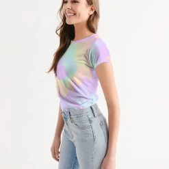 Harlow & Lloyd Lilac Mint Tie Dye Women's Tee T Shirts & Tanks 12 Harlow & Lloyd Lilac Mint Tie Dye Women's Tee T Shirts & Tanks