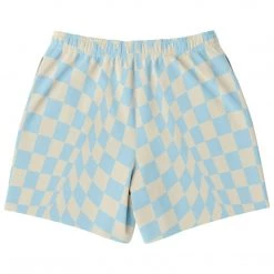 Subliminator Blue & Vanilla Check Fleece Shorts 17 Subliminator Blue & Vanilla Check Fleece Shorts