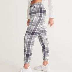 Harlow & Lloyd Black & White Tartan Check Lightweight Women's Track Pants Pants & Joggers