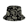 Harlow & Lloyd Black & Bone Paisley Bucket Hat Accessories