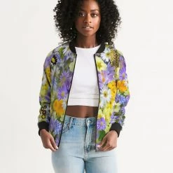 Harlow & Lloyd Spring Flowers Women's Bomber Jacket Jackets