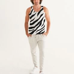 Harlow & Lloyd White Tiger Men's Tank