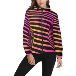 Harlow & LLoyd Neon Sunrise Unisex Hooded Windbreaker Jacket