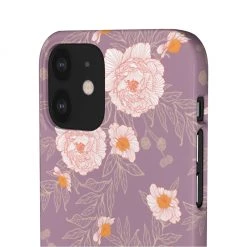 Printify Orange Peonies Floral Rose Phone Case
