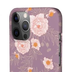 Printify Orange Peonies Floral Rose Phone Case