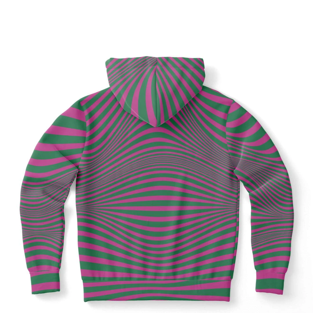 Subliminator Hoodies Fuchsia & Green Optical Unisex Hoodie 6 Subliminator Hoodies Fuchsia & Green Optical Unisex Hoodie
