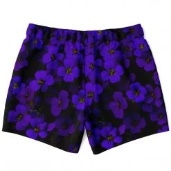 Subliminator Men Midnight Purple Flower Swim Shorts