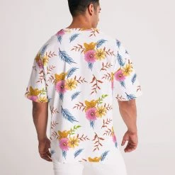 Harlow & Lloyd White Summer Floral Men's Premium Heavyweight Tee T Shirts & Tanks