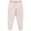Subliminator Pale Pink Gingham Check Unisex Fleece Joggers Pants & Joggers 2 Subliminator Pale Pink Gingham Check Unisex Fleece Joggers Pants & Joggers