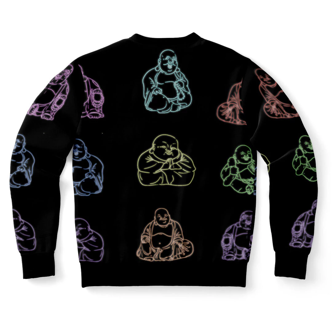 Subliminator Neon Buddhas Black Unisex Fleece Sweatshirt Sweatshirts & Pullovers 8 Subliminator Neon Buddhas Black Unisex Fleece Sweatshirt Sweatshirts & Pullovers