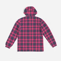 Harlow & Lloyd Red & Navy Tartan Men's Hooded Windbreaker Jacket Jackets 17 Harlow & Lloyd Red & Navy Tartan Men's Hooded Windbreaker Jacket Jackets