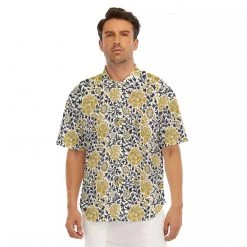 Harlow & LLoyd Shirts Chrysanthemum Drop Shoulder Short Sleeve Shirt