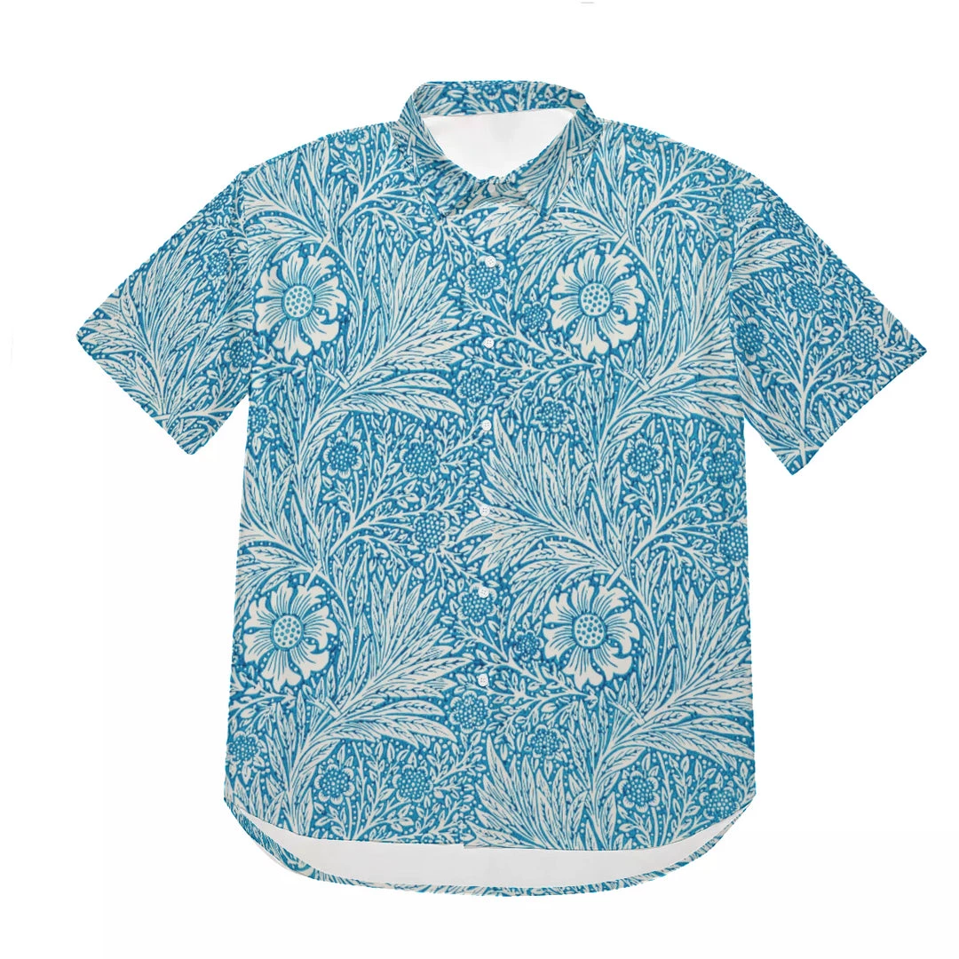 Harlow & Lloyd Victorian Blue Floral Short Sleeve Shirt Shirts 7 Harlow & Lloyd Victorian Blue Floral Short Sleeve Shirt Shirts