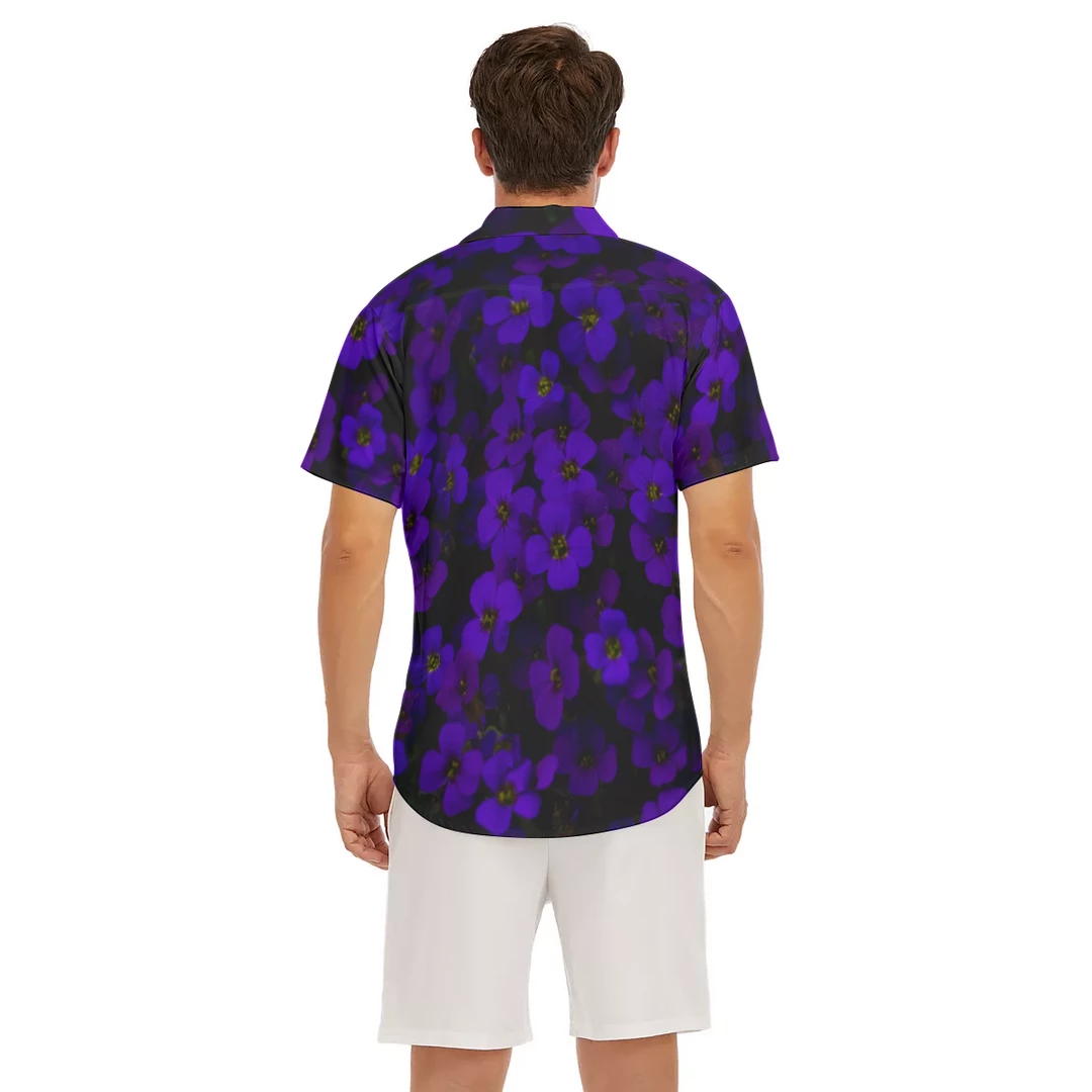 Harlow & Lloyd Shirts Midnight Purple Flower V-Neck Short Sleeve Shirt 6 Harlow & Lloyd Shirts Midnight Purple Flower V-Neck Short Sleeve Shirt