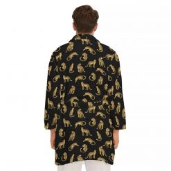 Harlow & Lloyd Black Leopards Short Robe Sleepwear / Loungewear 14 Harlow & Lloyd Black Leopards Short Robe Sleepwear / Loungewear